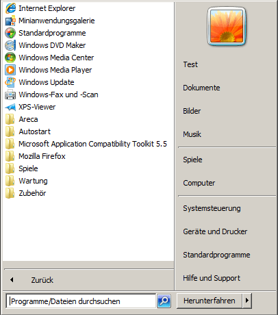 Windows 7: menú de inicio clásico