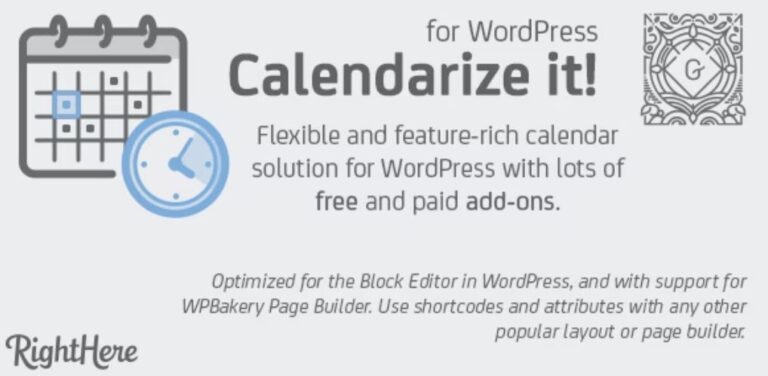 Calendario de WordPress: este complemento es especialmente adecuado para sitios web de empresas, sitios web de eventos, blogs y sitios web de comercio electrónico.