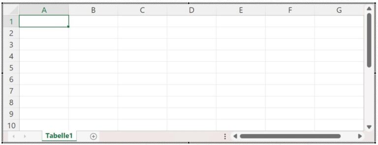 Incrustar Excel en Word: puede ajustar el tamaño de la sección de la tabla que se crea en Word.