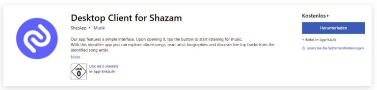 Probablemente la forma más rápida de acceder a Shazam en el PC sea a través de la tienda de aplicaciones de Microsoft. Sin embargo, la aplicación está mal calificada a partir de 2022 y existen alternativas atractivas.