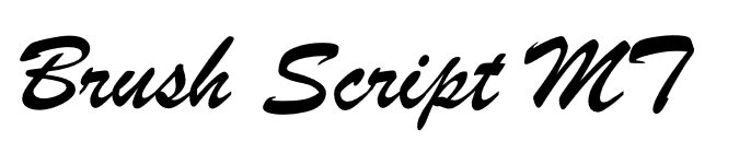 Font Brush Script MT - hermosas fuentes palabra