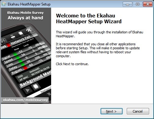 Instalar la configuración de HeatMapper